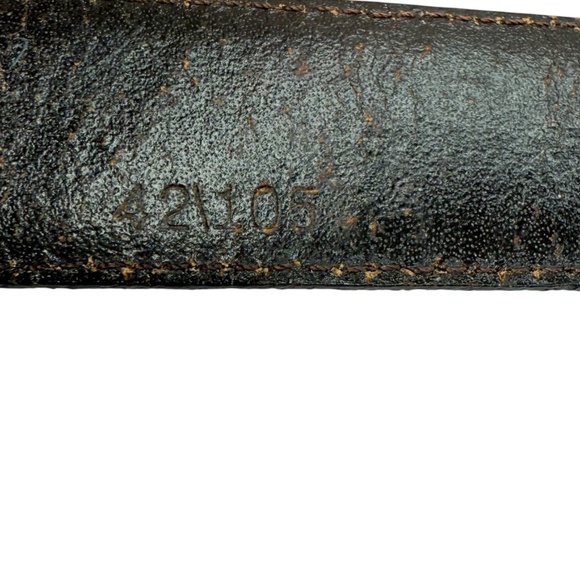 Elegant Brown Leather Belt with Intricate Silver Buckle - Picture 13 of 13